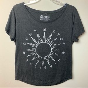 Don’t Stop Believin Small Shirt Journey